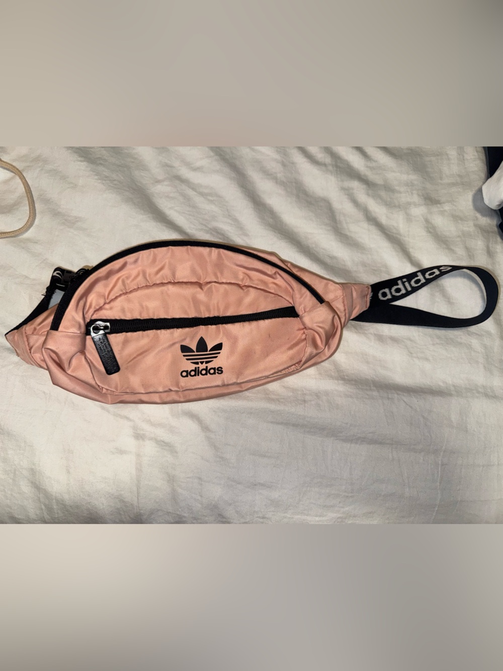 adidas Trefoil Waist Pack in Blush Pink with Black Trim